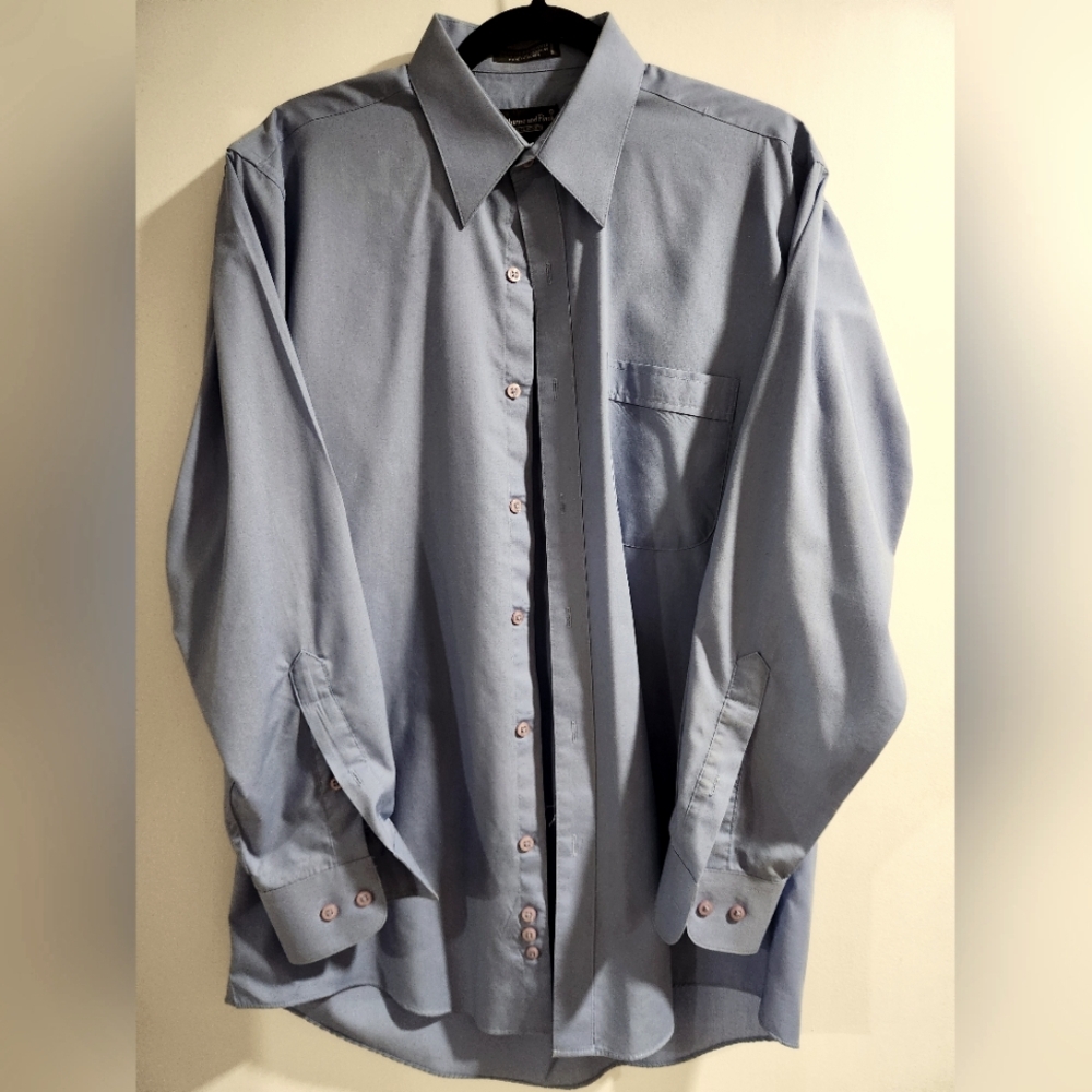 Kilburne And Finch Blue Dress Shirt with Long Sleeves